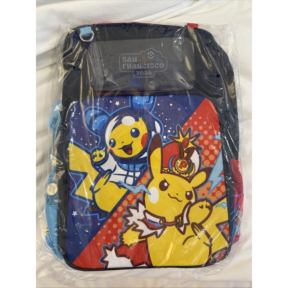 PIKACHU BACKPACK 2026 POKEMON WORLD CHAMPIONSHIPS SAN FRANCISCO EXCLUSIVE NEW
